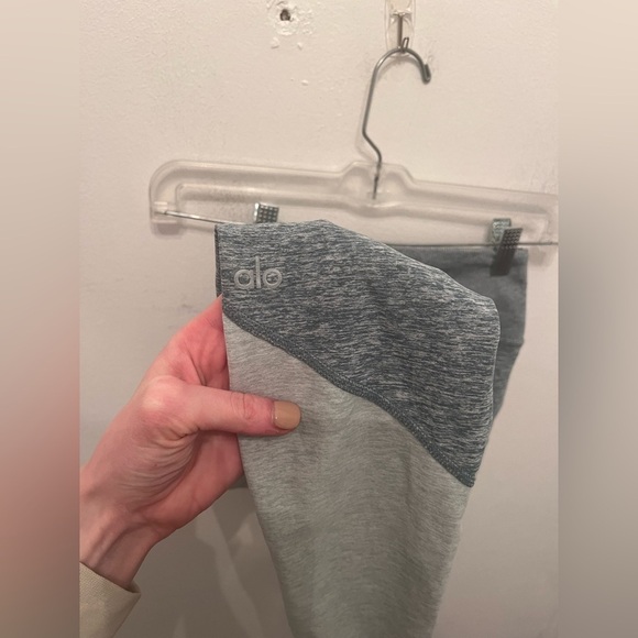 Alo Yoga Sheila Alosoft Heathered Seagrass 28" High Waist Legging Extra Small - Picture 5 of 5